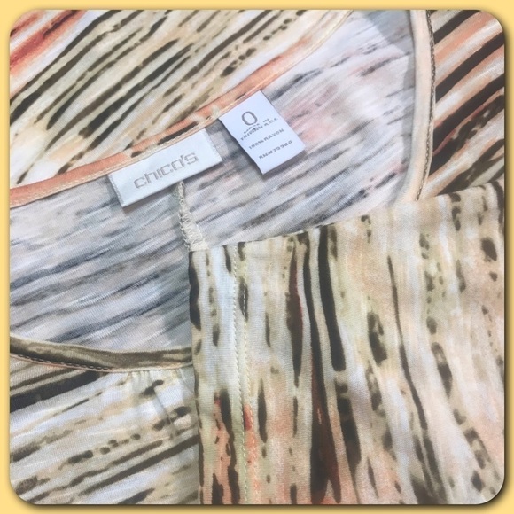 chico's 💕Comfy Multi-Colored Popover Top💕 - Picture 4 of 5